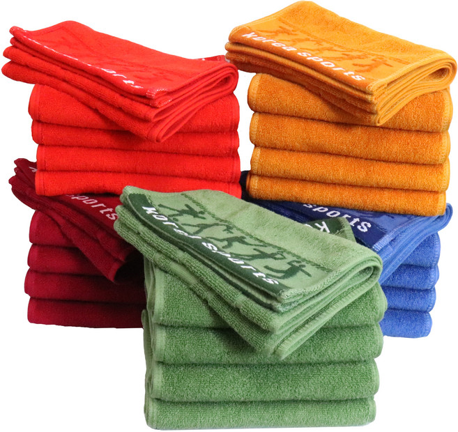 코튼알리오 스포츠타올 3개 5개 긴타올 운동타올 헬스수건 등산타올, 황토색, 면사