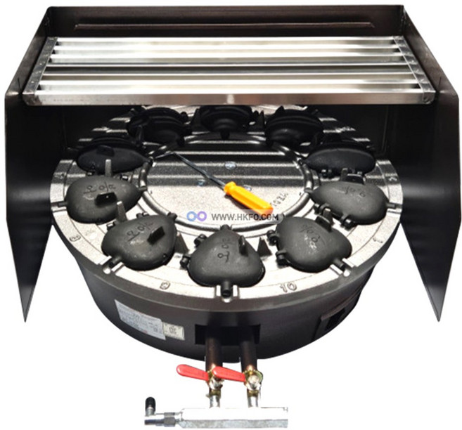 LPG용 가스식 국내산 주물 뚱뚱한 붕어빵기계 10p + 바람막이 세트