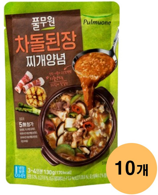 풀무원 차돌된장찌개양념 130g, 10개