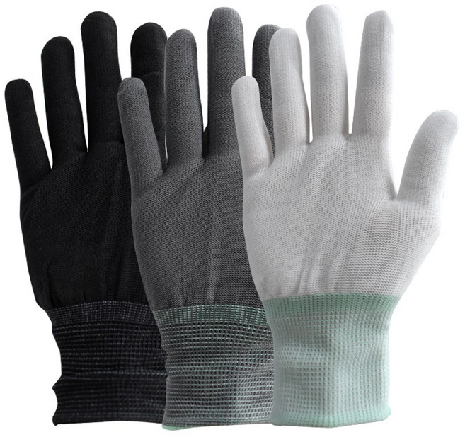 PU 장갑 속 내피 면 코팅 이중 고무 얇은 피유 10켤레 작업용 속장갑 얇은 무코팅 PU내피장갑, 흰색, 10세트, XS