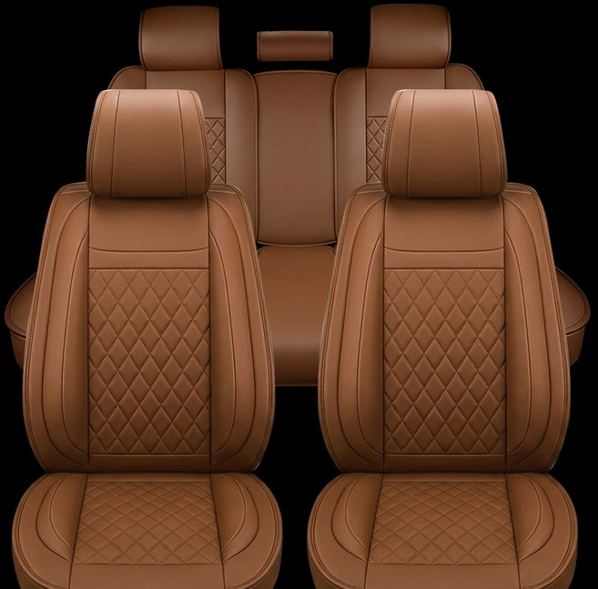 제니븐 자동차 시트커버 차량용 방석 카 보호매트 가죽 교체 SF-890 풀세트, 1세트, 카멜브라운