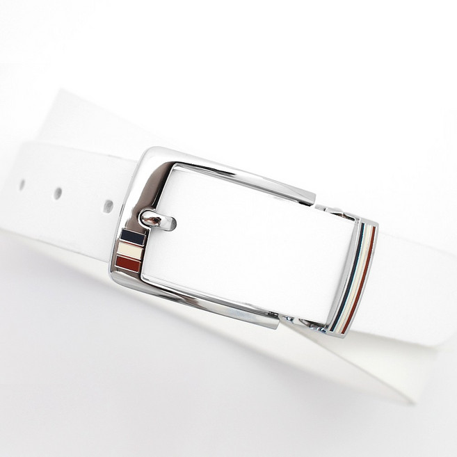 카시니 이탈리아 천연 통가죽 벨트 골프 정장 캐주얼 빅사이즈 가능 (CSBT003) <국내생산>, L, 화이트, 1개