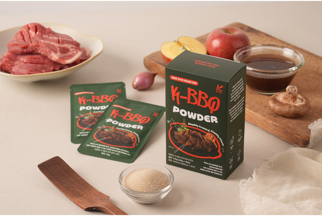 K-BBQ 갈비분말 파우더 4팩입 1BOX (1팩당 고기 500g용 / 총 8인분 구성), 30g, 4개