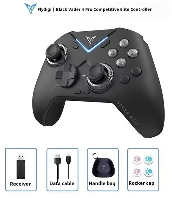 플라이디지 베이더4 프로 무선 게임 컨트롤러 1000Hz 포스 스위치 트리거 RGB 진동 엘리트 APEX 4 게임패드 PC 스위치2용, [03] Vader4 pro with Bag