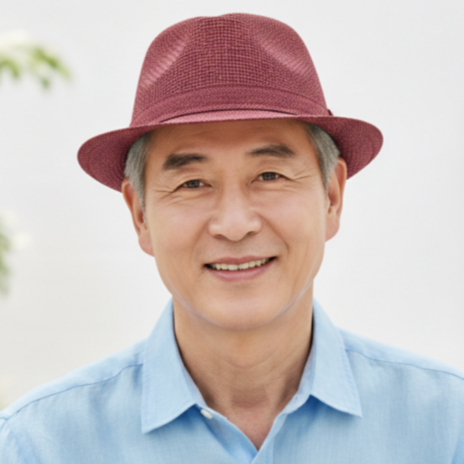 낭만삼춘 C08 통기성 중년 남성 린넨 깔끔한 페도라 중절모