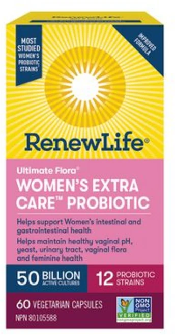 리뉴 라이프 얼티밋 플로라 여성용 엑스트라 케어 500억 60 베지캡, 1개, 60정 - 쿠팡