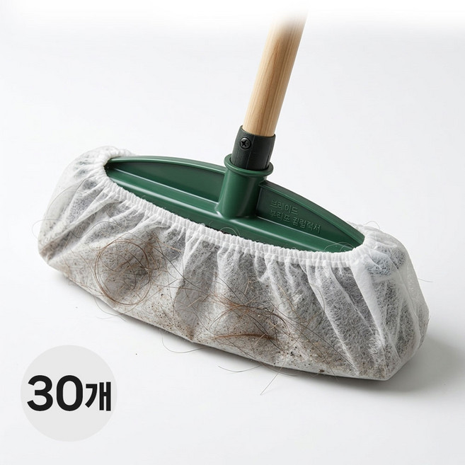 마케즈 쓱모아 빗자루 일회용 먼지커버 바닥청소용 머리카락 청소 틈새 먼지 흡수, 화이트, 30개