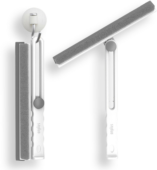 앙플러스 3in1 각도조절 회전 미니 스퀴지 욕실 화장실 유리 주방 유리닦이 물기제거, 2개