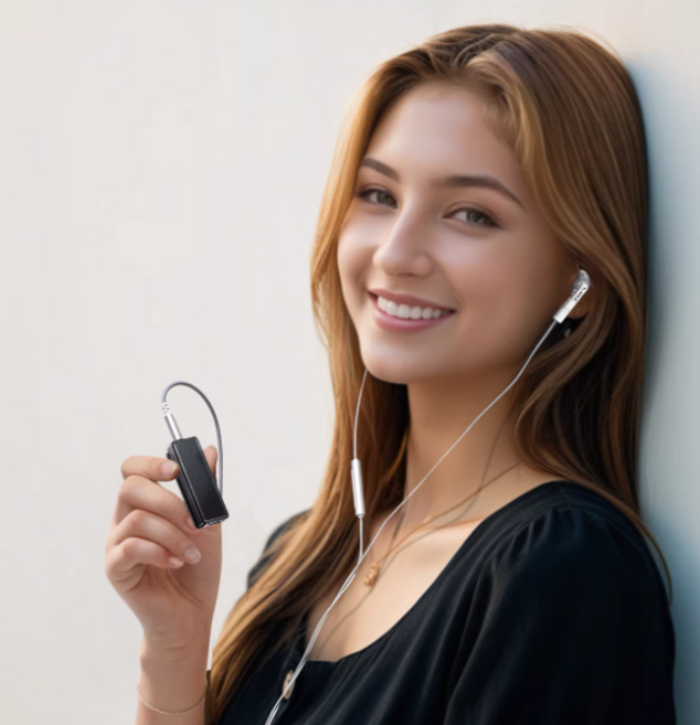 [CYLIFE] FiiO BTR11 LDAC 블루투스 오디오 리시버 이어셋 어댑터 수신기 차량용 aux 오디오 수신기 단독마이크 음성통화 지원, BTR11버전, 화이트(어댑터)