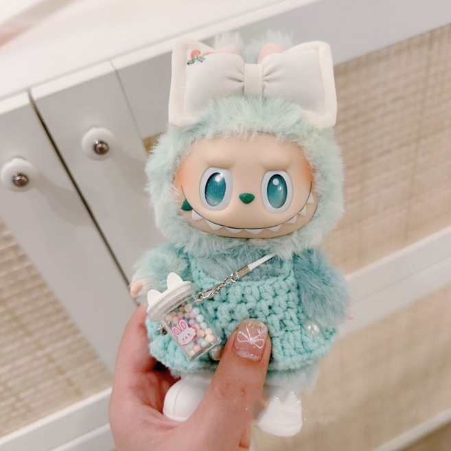 besteffie 적용모델 라부부옷 귀여운 인형옷 장난감 의상 니트 세트 라부부의상 K87, 1개, 사진색