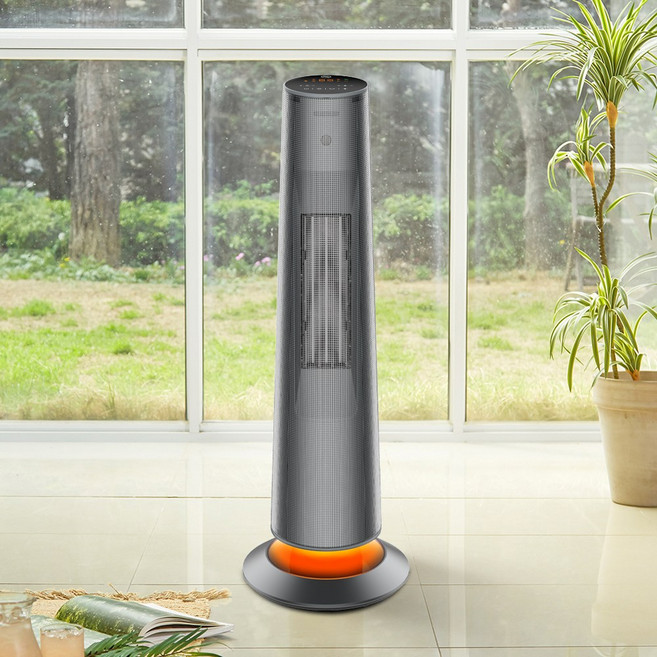 쿠오레 플로팅 PTC히터 전기온풍기 가정용 업소용 사무실용 히터 CH-F25G, 그레이