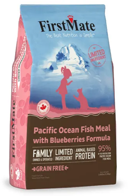 FirstMate 海魚藍莓全貓配方 無穀低敏 95%海魚蛋白 1.8kg, 混合口味, 1個