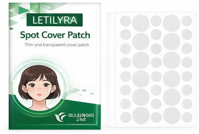 얼굴 스팟 커버 패치 브라이트닝 스킨톤 커버 패치 잡티 가림 메이크업 대용, 1개, 144개입 - 쿠팡