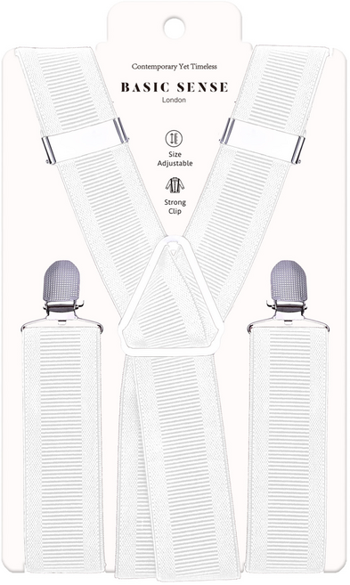 베이직센스 남자 정장 멜빵벨트 웨딩 촬영용 35mm X자 서스펜더