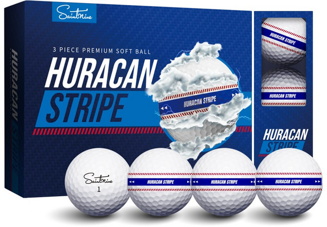 세인트나인 골프공 우라칸 스트라이프 3피스 1더즌 12구, 블루, 1개, 12개입