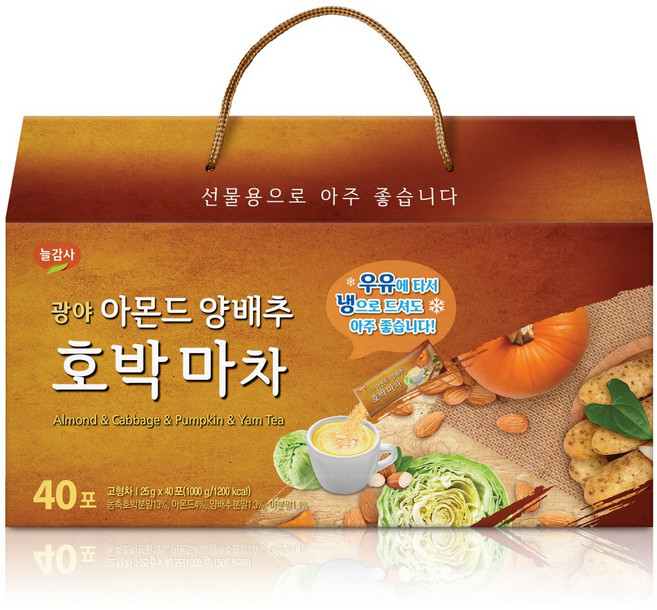 광야 아몬드 양배추 호박차 40포, 1개