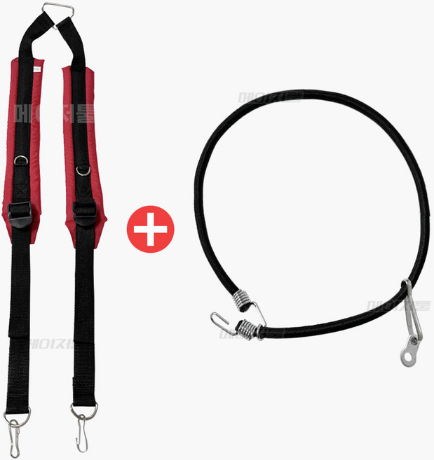 예초기 배부식 삼각고리 멜빵 + 보조끈 어깨끈 세트, 1개