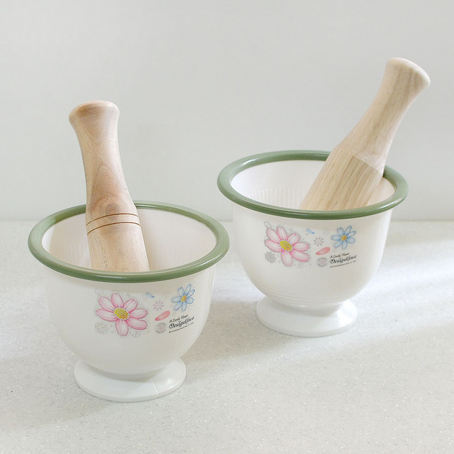 들국화절구 공이세트 플라스틱 마늘 대형절구통 떡절구, 1개