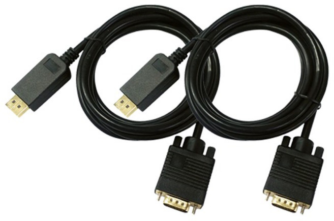 디스플레이포트 DP to RGB 변환 케이블, DPtoVGA-2M, 2개
