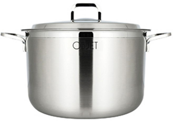 러브송 인덕션 오브제 통3중 스텐 곰솥냄비, 실버, 1개, 28cm