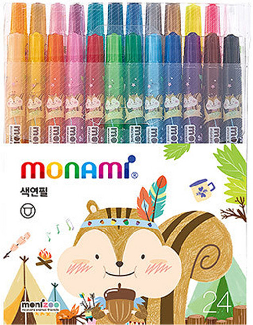 모니주 샤프식 색연필 블루, 24색, 2세트