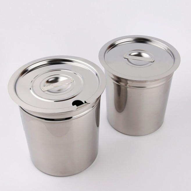 국산 BMP 일반형 스텐 소스통 뼈통 업소용 수저 국자 집게통 비엠피 원형 밧드 바트 (뚜껑별매), 0호, 1개