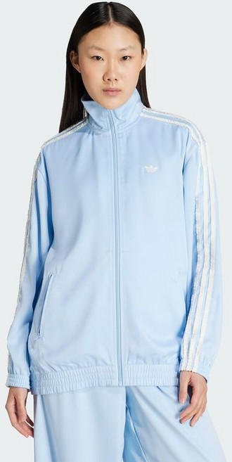 아디다스 ADIDAS 새틴 러플 트랙탑 - 클리어스카이 KC8811 120652