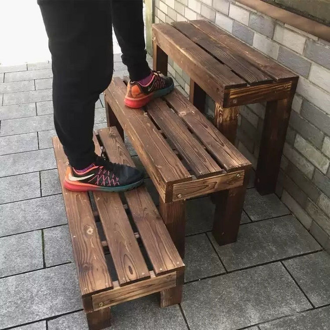 합성데크 디딤대 방부목 계단 현관 발판 스텝 출입문 야외용 입구 발코니 원목, A. 40x30x15