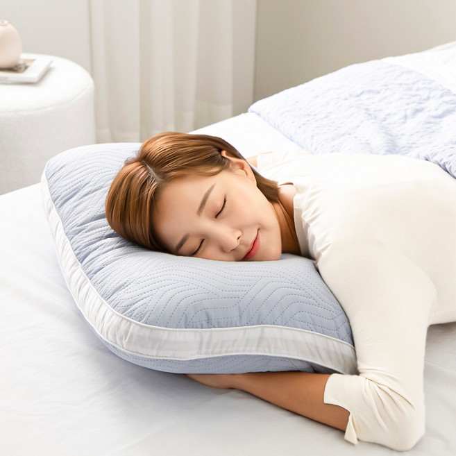 홈랩 기능성 알러지케어 일체형 퍼펙트 어깨편한 기절베개 4개세트, 블루그레이, 4개