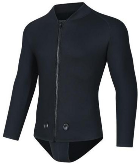 남성용 네오프렌 후드 잠수복 다이빙 세트 스쿠버 스피어피싱 서핑 심해 보온 수영복 2 피스 별도 겨울 3mm, Front open top