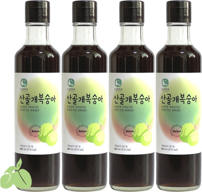 방주명가 5년숙성 산골 개복숭아청, 4개, 480ml