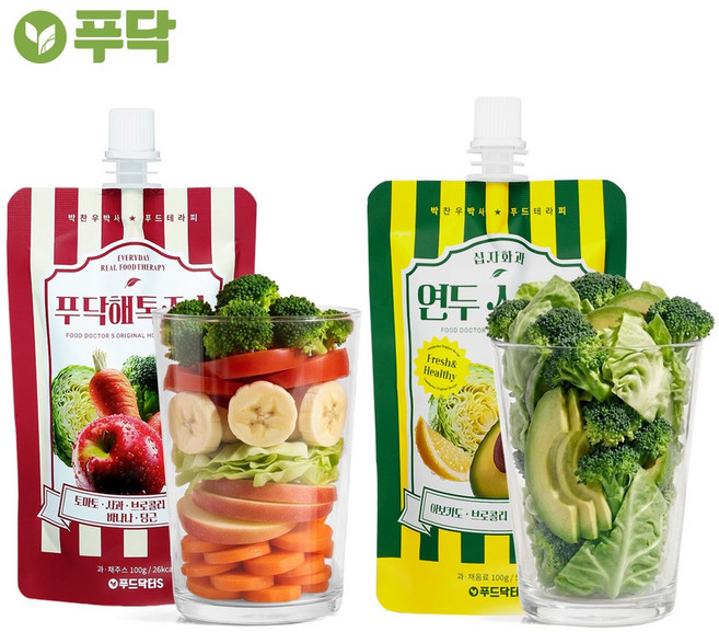 푸드닥터S 반반세트 해톡주스+연두스무디 30팩, 반반(해톡+연두)_30팩