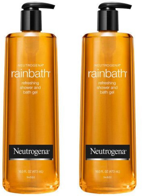 (우디 스파이스향) 뉴트로지나 레인바스 오리지널 엠버 바디워시 473ml 2개