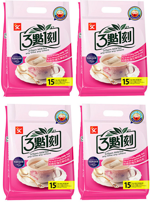 3시15분 로즈힙 밀크티 티백, 20g, 15개입, 4개
