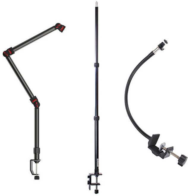 데스크 클램프 스탠드 3종 테이블 3단 수직 관절 플렉시블 암 자바라 조명 카메라 스마트폰, 옵션1)3단수직스탠드(AC-C12), 1개