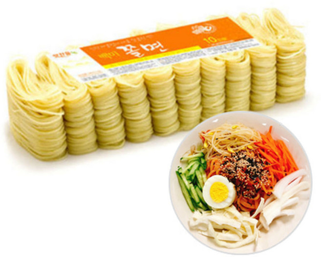 맛찬들 백미 쫄면사리 2kg 1박스(6개), 6개