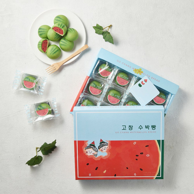 [생일선물 고급 디저트 간식 특산품]일본엔 도쿄바나나 한국엔 고창수박빵 28gx12개입, 단품