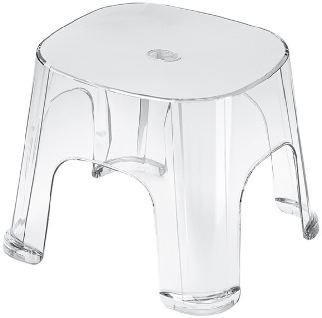 구디푸디 미끄럼방지 투명 욕실의자 발받침대 간이의자 2size