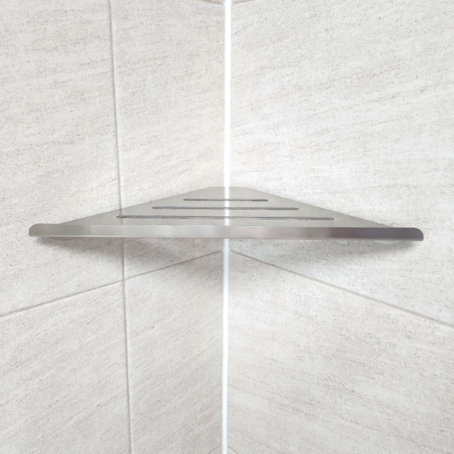 욕실 코너선반 스텐 화장실 수납 틈새 모서리 선반 무광 sus304, 무광크롬, 1개