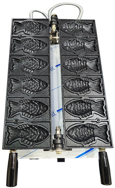 태양산업 정품 전기식 잉어빵기계 황금잉어 6p 길거리 잉어빵 모양