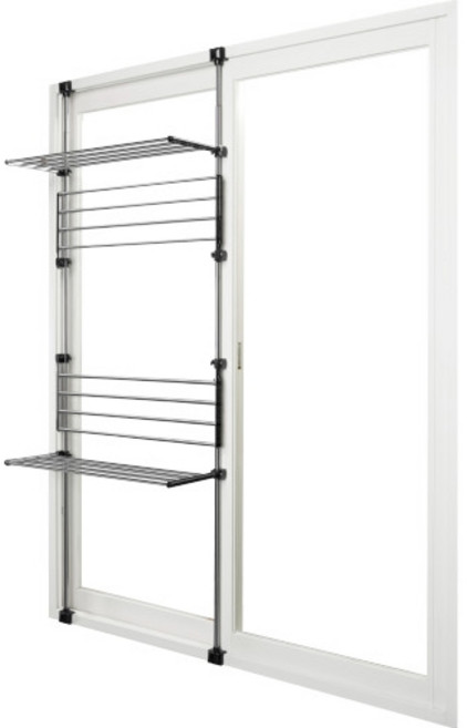 웰렉스 발코니 빨래건조대 CB, 건조봉 2단-80cm, 1개