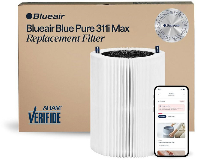 블루 퓨어 311i 공기청정기용 맥스 정품 블루에어 필터 (Size-11.4" x 17.7" x 3.7" Style-311i Max Genuine Filter), 11 4 x 17 7 x 3 7, 311i Max Allerge lo Filter