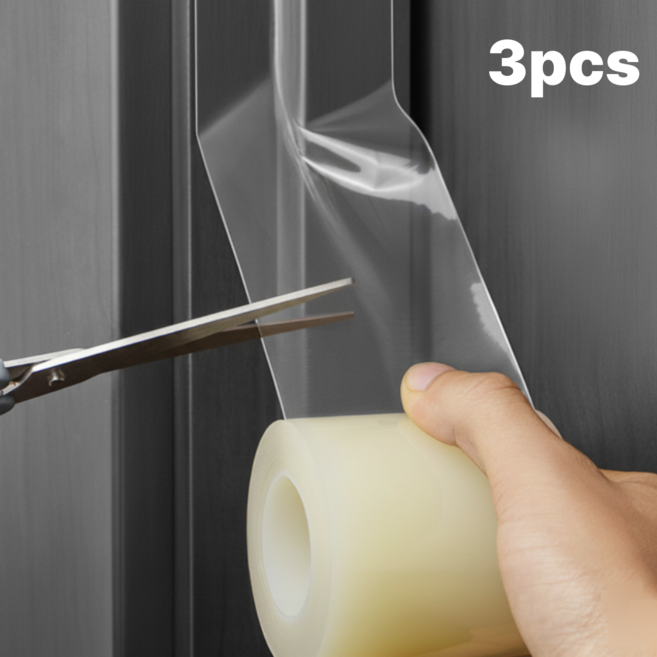 먼지 방지 바람 차단 창문 틈새 밀봉 테이프 3P 세트, 3개