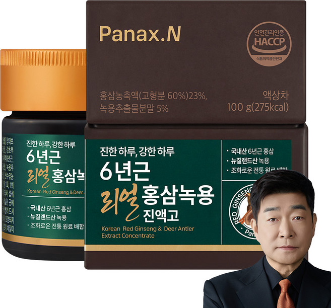 (정품) 휴온스 파낙스엔 6년근 리얼 홍삼 녹용 진액고 100g 1통 1박스, 1개