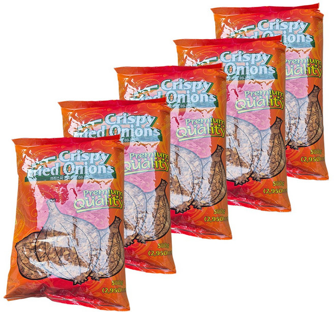 양파후레이크 크리스피 프라이드 어니언, 500g, 5개