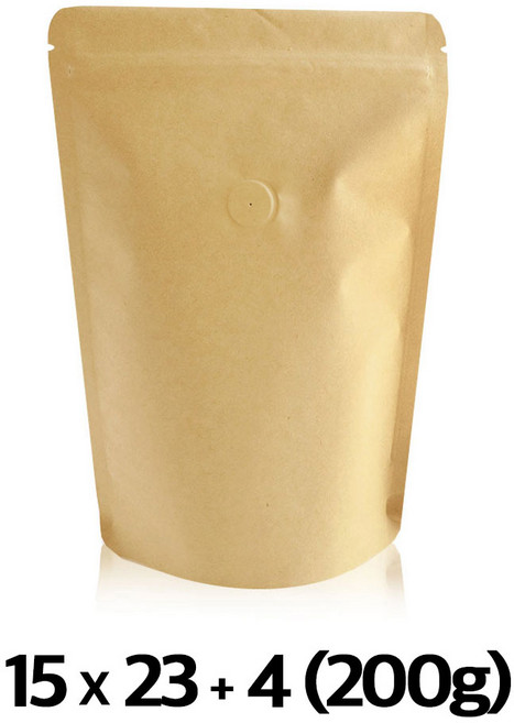 블레스팩 크라프트 지퍼스탠드 200g 50매 기본형 밸브형