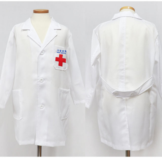 [ UMD11SWI ] 백색/흰색/하얀색/서울병원/의사가운/의사복/직업체험복/유치원/초등학생/아동용/어린이/옷/의상