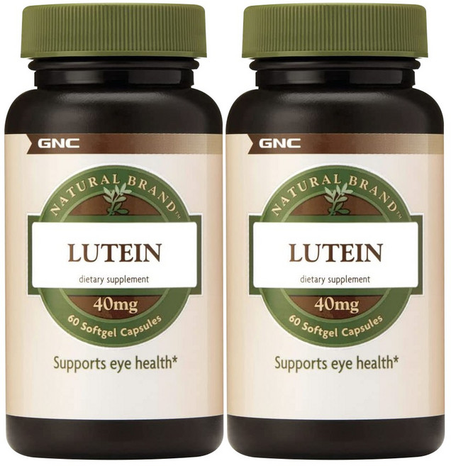 GNC 루테인 40MG + 지아잔틴 Lutein + Zeaxanthin 60정 2병, 2개