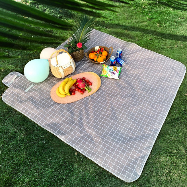 로미즈 방수 피크닉 돗자리 휴대용 감성 대형 매트, 04.브라운체크