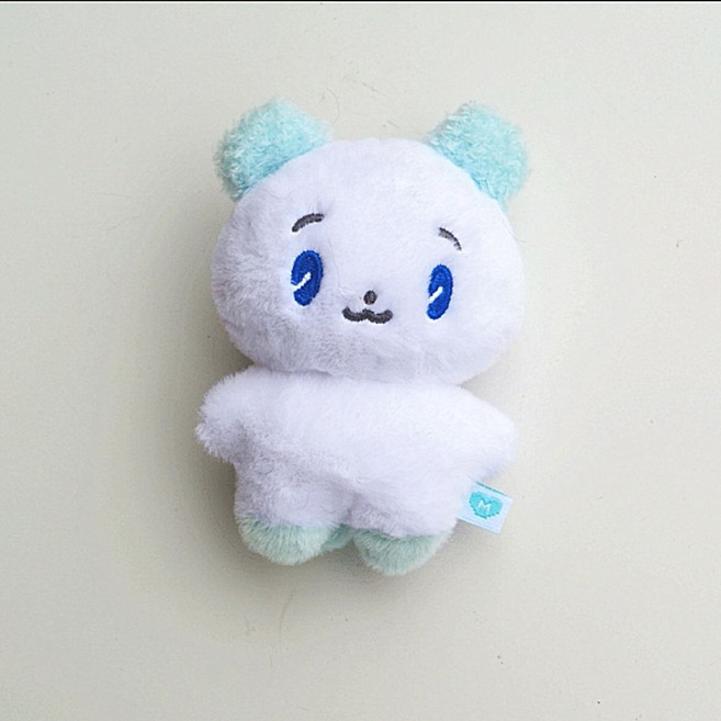 PLE 므메미무 인형 버추얼 응원 보이그룹 키링 액세서리 캐릭터 가방걸이, 1개, F. PLE 블루 이어 인형